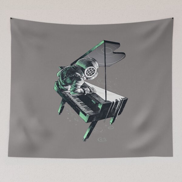 Item preview, Diver Playing Submerged Piano Art-50 designed and sold by JordanQuerling.