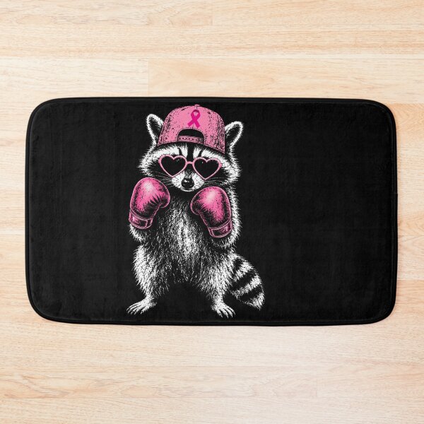 Item preview, Breast Cancer Awareness Fighter Raccoon Pink Ribbon designed and sold by HayleePacoch.