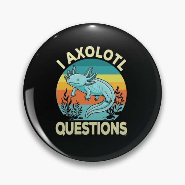 Item preview, I Axolotl Questions Funny Retro Amphibian Pun Design designed and sold by MiALopezArt.