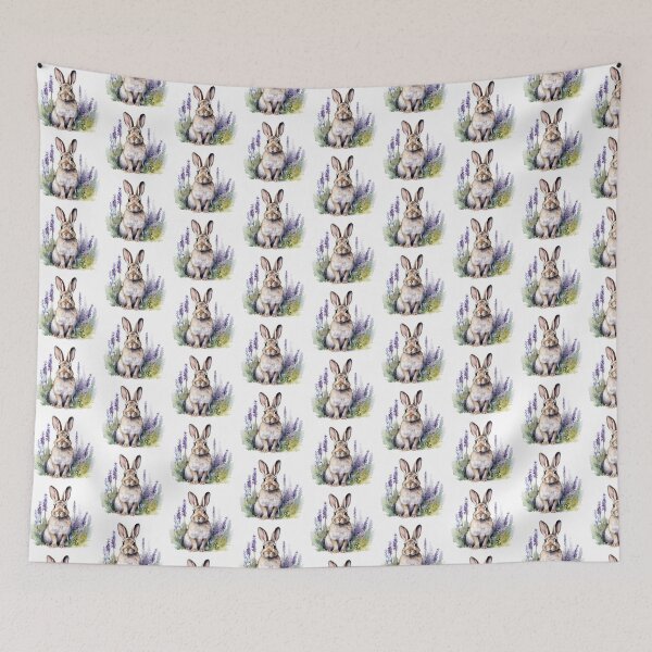 Item preview, Lupine Flower Bunny | Elegant Botanical Floral Art designed and sold by Mandayartstudio.