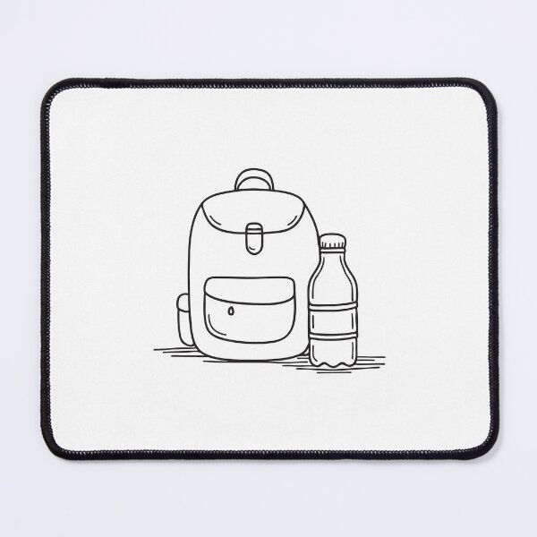 Item preview, A bottle of water near a backpack on the floor designed and sold by rasagamastore.