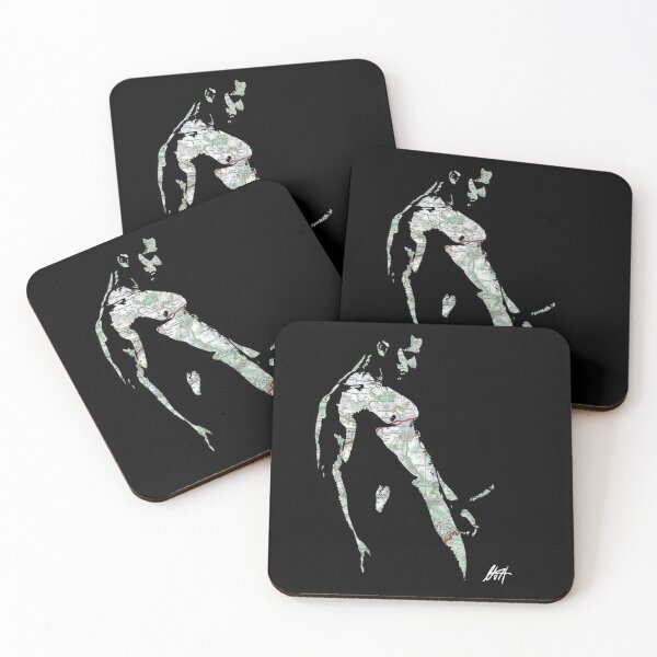 Item preview, Smooth Muscled Guy On His Knees Dick Out Map Art By NLMKArtStudio designed and sold by NLMKArtStudio.