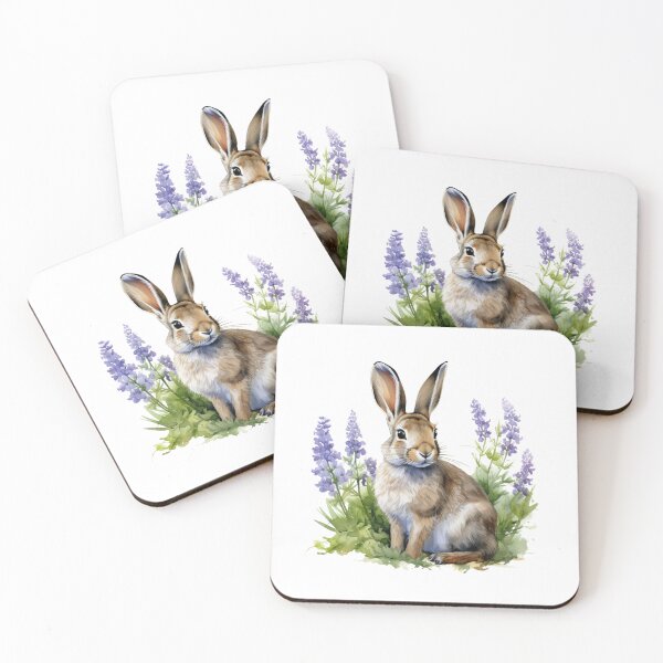 Item preview, Lupine Flower Bunny | Elegant Botanical Floral Art designed and sold by Mandayartstudio.