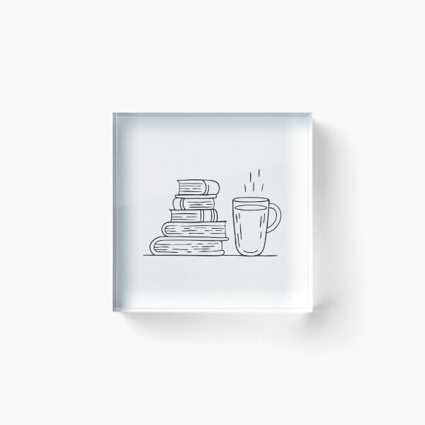 Item preview, A cup of water next to a stack of books on a desk designed and sold by rasagamastore.