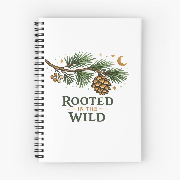 Item preview, Rooted in the Wild Pinecone Forest Nature Cottagecore Outdoor Art designed and sold by inkoutninja.