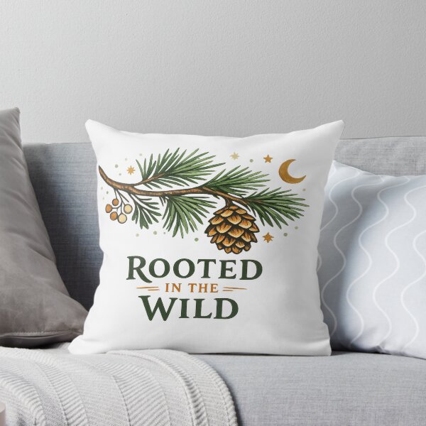 Item preview, Rooted in the Wild Pinecone Forest Nature Cottagecore Outdoor Art designed and sold by inkoutninja.