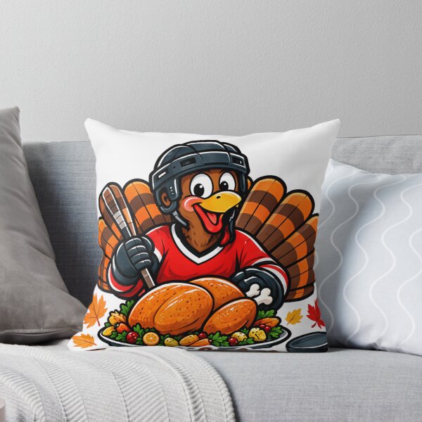 Aperçu de l'œuvre Dinde de hockey pour Thanksgiving - Hockey drôle créée et vendue par francous03.