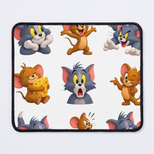 Item preview, Cute 3D Cat and Mouse Cartoon Sticker Pack – Funny Classic Cartoon Characters designed and sold by lavanya11.