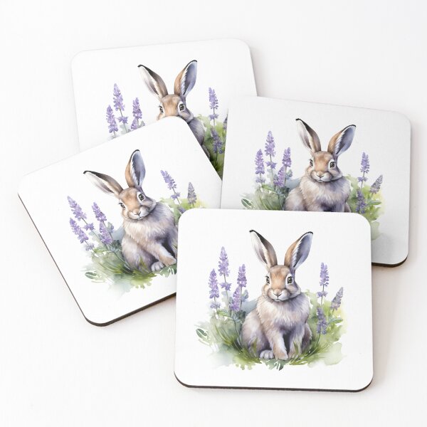 Item preview, Lupine Flower Bunny | Elegant Botanical Floral Art designed and sold by Mandayartstudio.