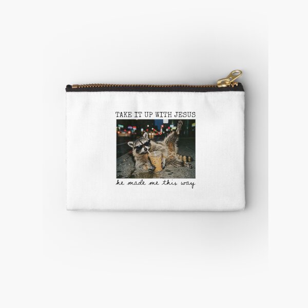 Item preview, Take It Up with Jesus Raccoon Christian Humor designed and sold by ImeldaSparks.