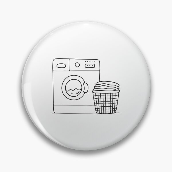 Item preview, A washing machine beside a laundry hamper filled with clothes to wash designed and sold by rasagamastore.