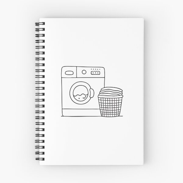 Item preview, A washing machine beside a laundry hamper filled with clothes to wash designed and sold by rasagamastore.