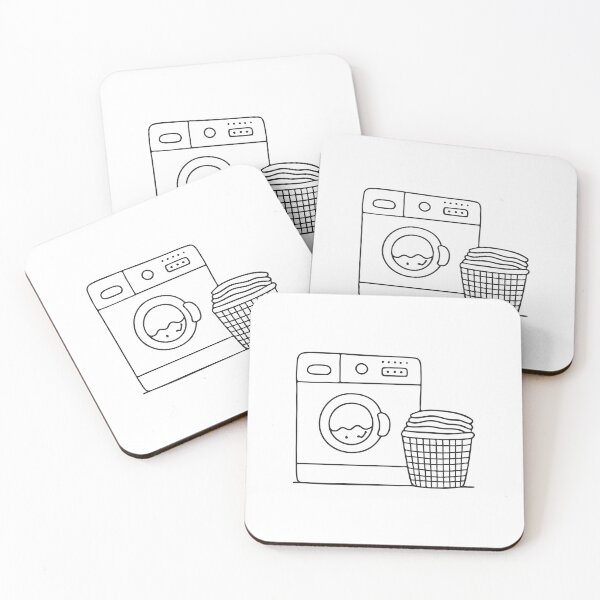 Item preview, A washing machine beside a laundry hamper filled with clothes to wash designed and sold by rasagamastore.