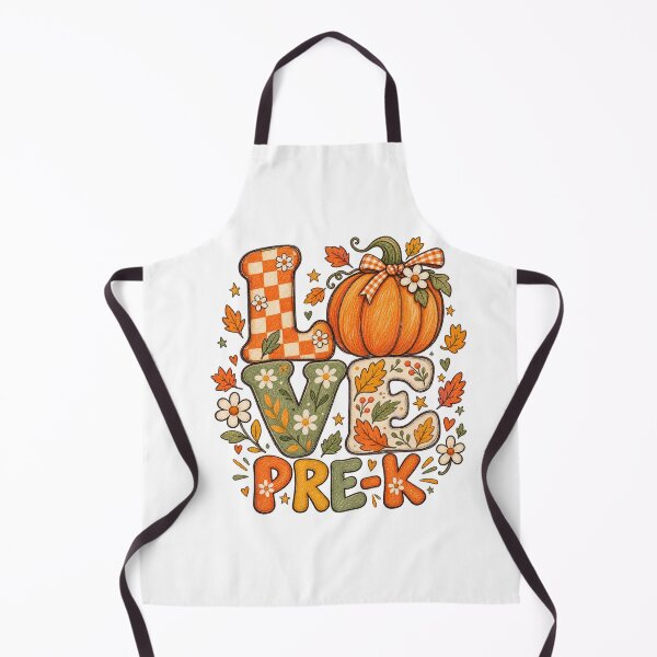 Item preview, Love Pre K Autumn Pumpkin and Daisy Lettering designed and sold by skyartdesign.