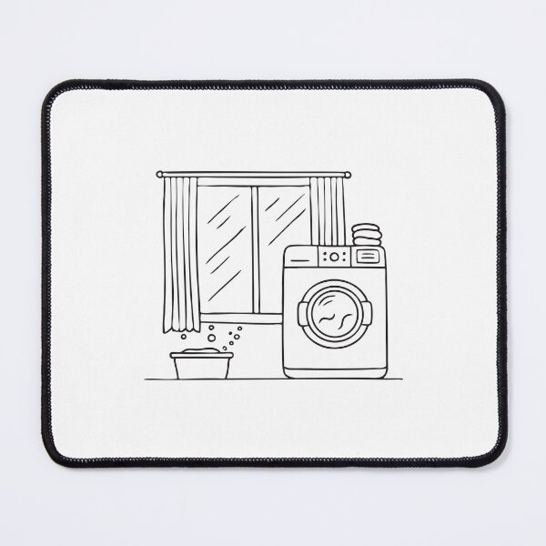 Item preview, A washing machine beside a window with sunlight streaming in designed and sold by rasagamastore.