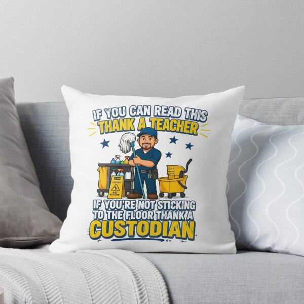 Item preview, thank a teacher custodian appreciation funny school staff designed and sold by JasonsSpider.