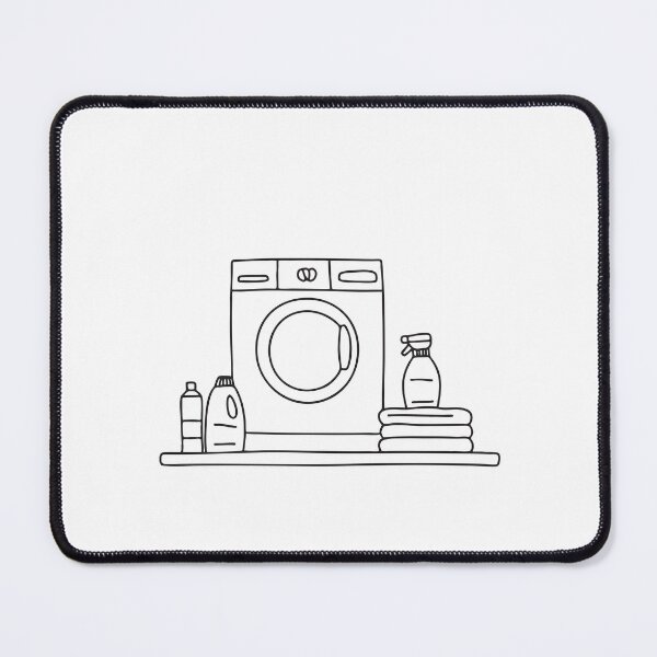 Item preview, A washing machine located close to a sink with bottles of fabric softener designed and sold by rasagamastore.
