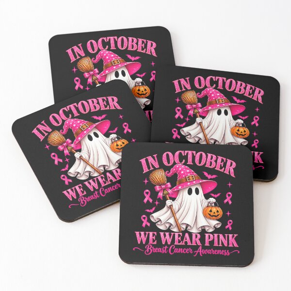 Item preview, Breast Cancer Halloween We Wear Pink Ghost Witch designed and sold by HayleePacoch.