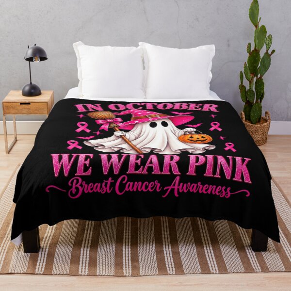 Item preview, Breast Cancer Halloween We Wear Pink Ghost Witch designed and sold by HayleePacoch.