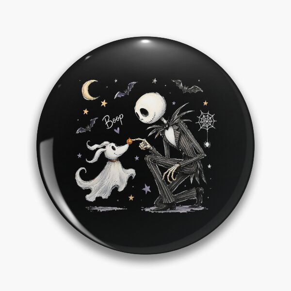 Item preview, Jack Zero Dog Boop Halloween Skeleton Spooky Ghost Scene designed and sold by khdmalakarak.
