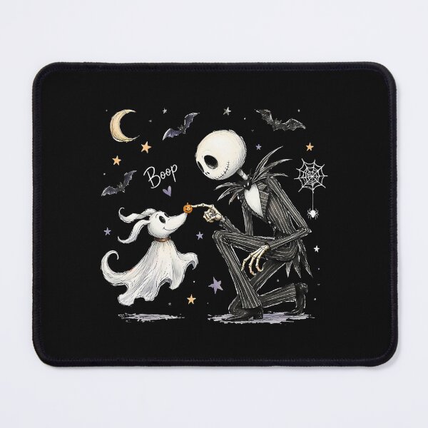 Item preview, Jack Zero Dog Boop Halloween Skeleton Spooky Ghost Scene designed and sold by khdmalakarak.