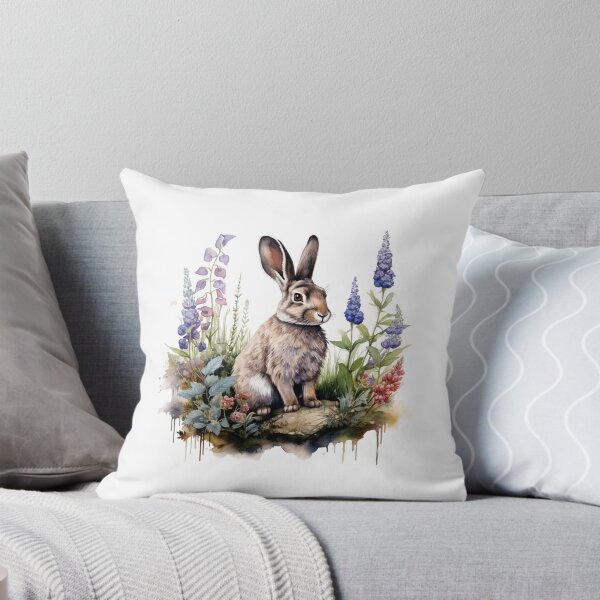 Item preview, Lupine Flower Bunny | Elegant Botanical Floral Art designed and sold by Mandayartstudio.