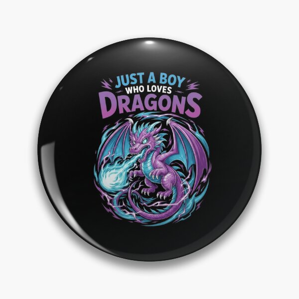Item preview, Just A Boy Who Loves Dragons Purple Neon Fantasy Graphic designed and sold by Ostericaimusa.