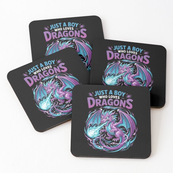 Item preview, Just A Boy Who Loves Dragons Purple Neon Fantasy Graphic designed and sold by Ostericaimusa.