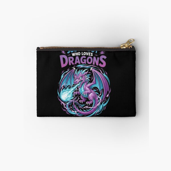 Item preview, Just A Boy Who Loves Dragons Purple Neon Fantasy Graphic designed and sold by Ostericaimusa.