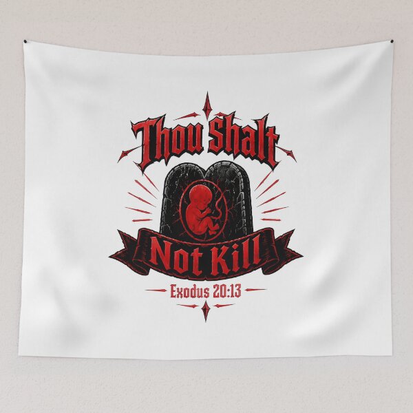 Item preview, thou shalt not kill fetus exodus 20_13 pro-life religious designed and sold by JasonsSpider.