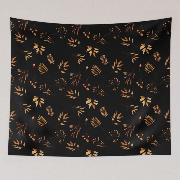 Item preview, Moody Autumn Botanical Amber Leaf designed and sold by FestivityFinds.
