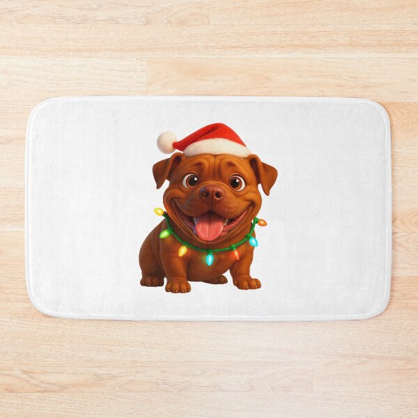 Item preview, Red Nose Pit Bull Dog Christmas Cheer designed and sold by Sillytoe.