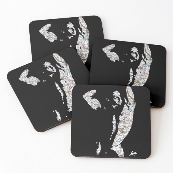 Item preview, Hunk Muscled Smooth Nude Gay Guy Map Art By NLMKArtStudio designed and sold by NLMKArtStudio.