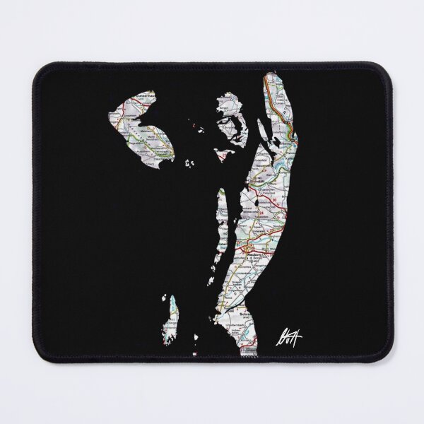 Item preview, Hunk Muscled Smooth Nude Gay Guy Map Art By NLMKArtStudio designed and sold by NLMKArtStudio.