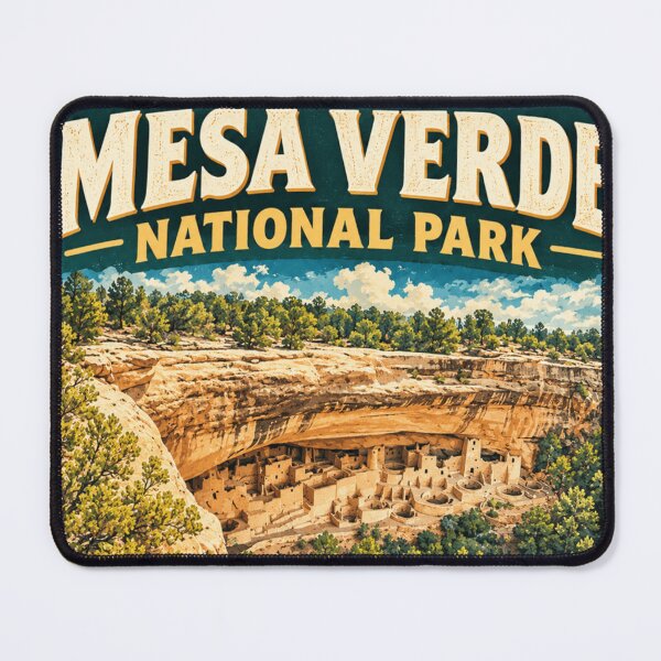 Item preview, Mesa Verde National Park Colorado - Vintage Travel Art designed and sold by francous03.