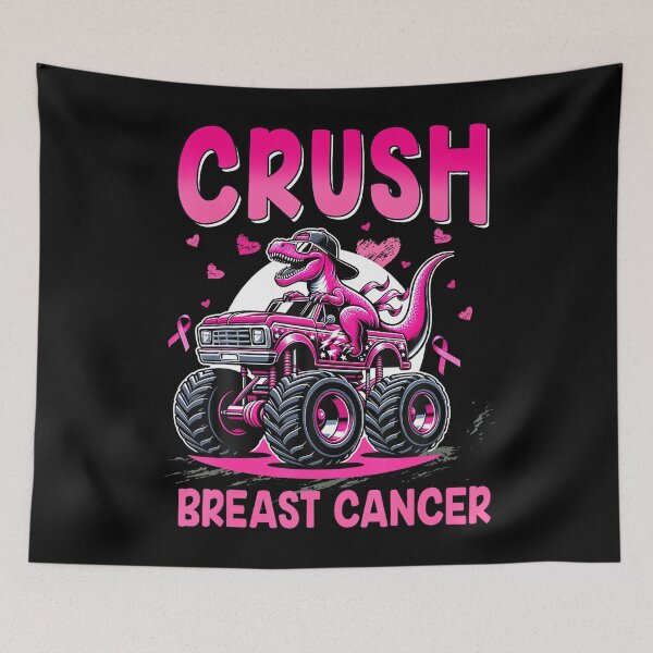 Item preview, Crush Breast Cancer Awareness Monster Truck Kids designed and sold by Khescoiu.