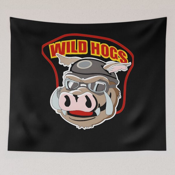 Item preview, Wild Hogss Boar Biker Helmet Goggles Cartoon designed and sold by PillowPaws.