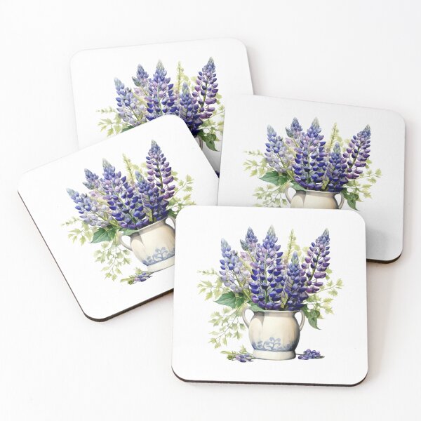 Item preview, Lupine Flower Vase | Elegant Botanical Floral Art designed and sold by Mandayartstudio.