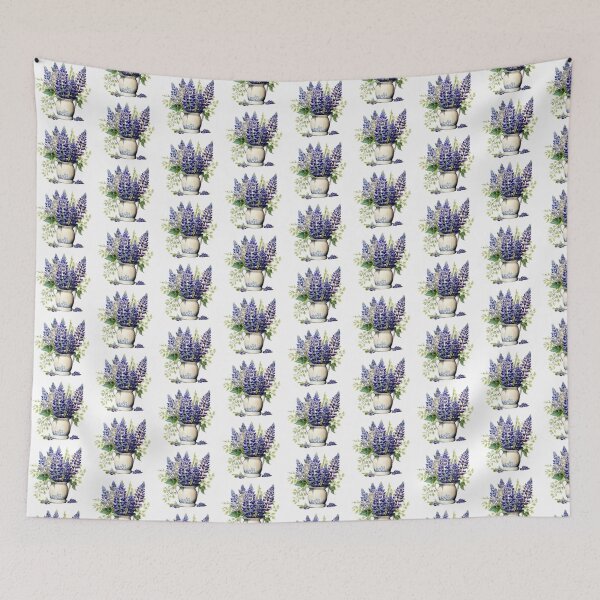Item preview, Lupine Flower Vase | Elegant Botanical Floral Art designed and sold by Mandayartstudio.