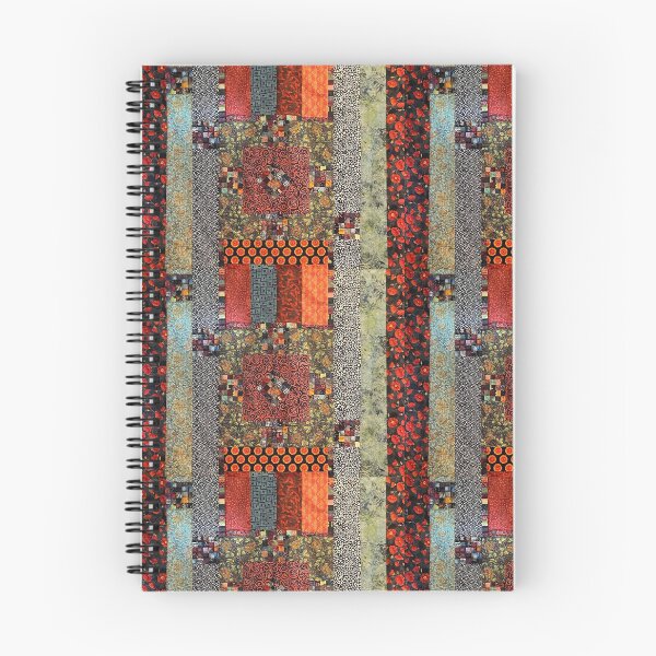 Item preview, Red Poppy Quilt with Bold Geometrics, Autumnal Colors, and Postage Stamp Blocks designed and sold by sraab8.