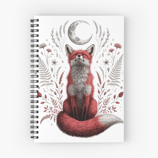 Item preview, Mystical Red Fox Crescent Moon Forest Spirit designed and sold by LenNo9881.