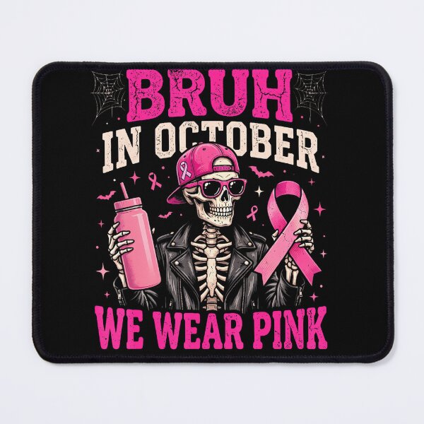 Item preview, Bruh In October Wear Pink Breast Cancer Skeleton Kids designed and sold by HayleePacoch.