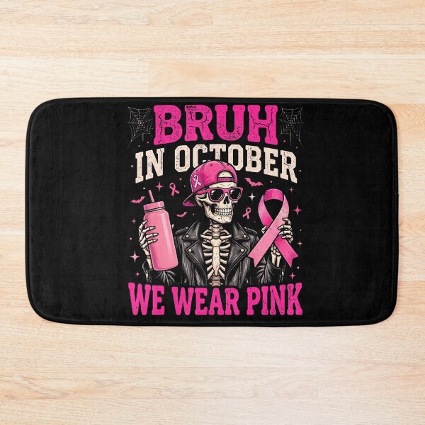 Item preview, Bruh In October Wear Pink Breast Cancer Skeleton Kids designed and sold by HayleePacoch.