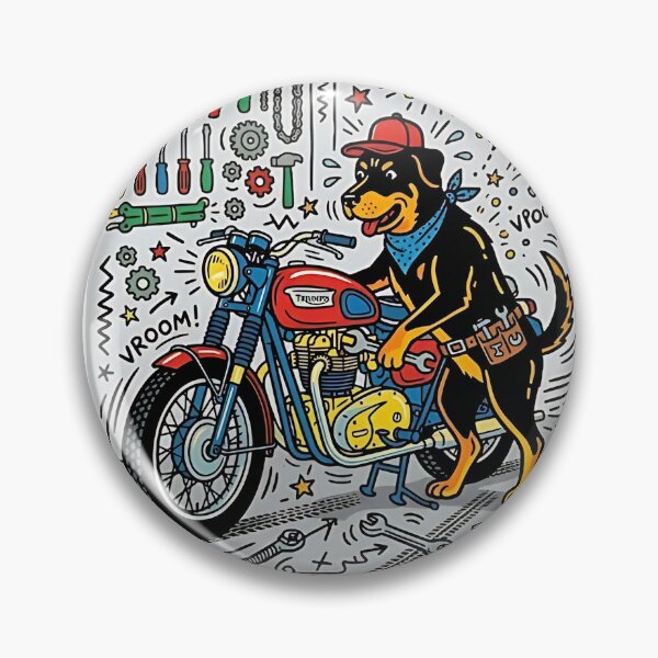 Item preview, Rottweiler Motorcycle Mechanic designed and sold by PictoVibe.