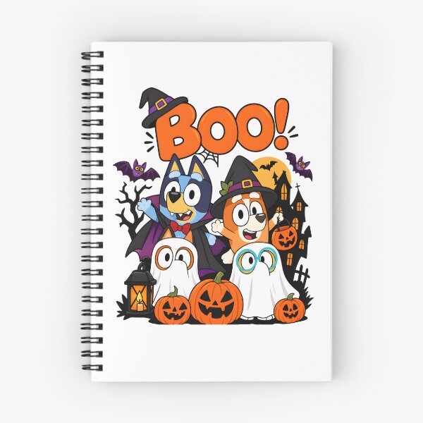 Item preview, Bluey Halloween Boo Vampire Witch Dogs designed and sold by Kleinpixel.
