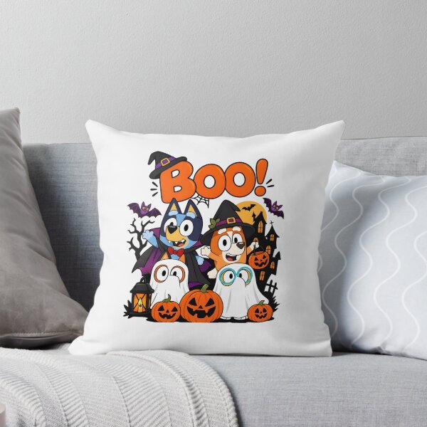 Item preview, Bluey Halloween Boo Vampire Witch Dogs designed and sold by Kleinpixel.