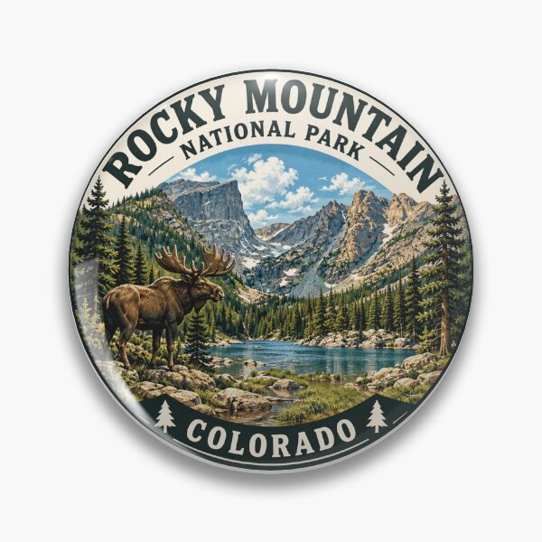 Item preview, Rocky Mountain National Park Colorado - Vintage Travel Art designed and sold by francous03.