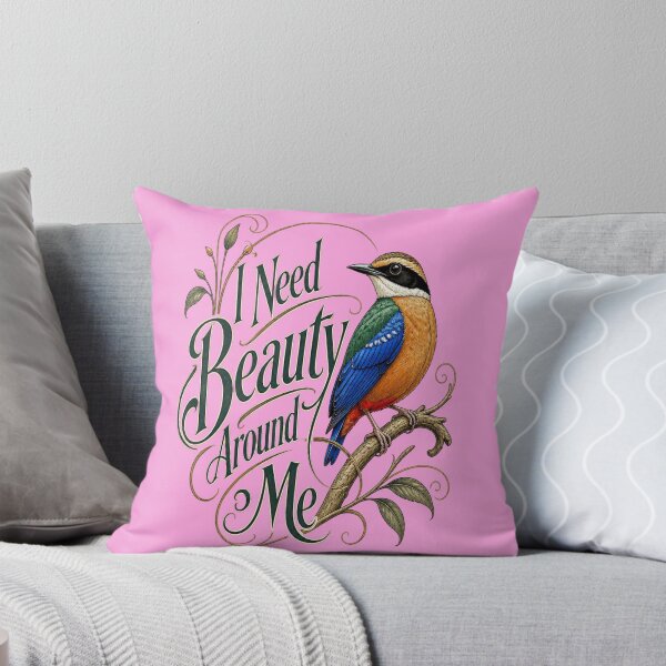 Item preview, Fairy Pitta Shirt - I Need Beauty Around Me - Art Nouveau Exotic Bird Tee - Vintage Botanical Aesthetic Graphic designed and sold by Max Store.