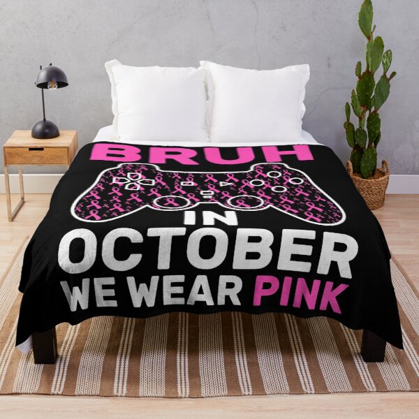 Item preview, Bruh In October Wear Pink Breast Cancer Kids Boys designed and sold by LouisaOReilly.