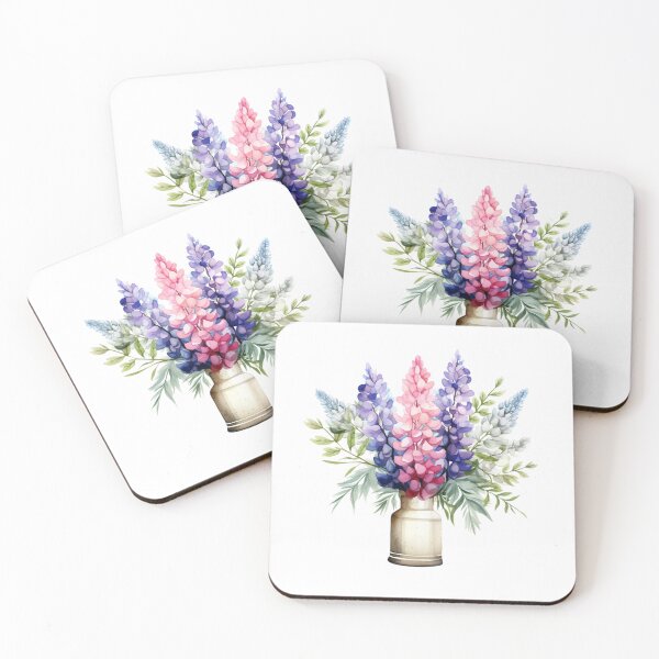 Item preview, Lupine Flower Vase | Elegant Botanical Floral Art designed and sold by Mandayartstudio.